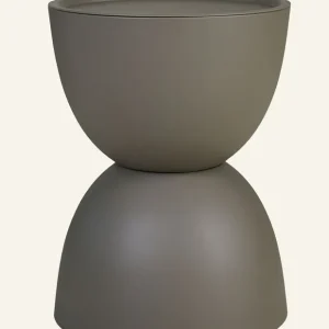Trädgårdsbord taupe - h46 cm ø34 Fynd