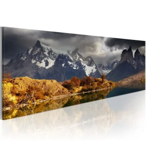 Tavla Mountain Landscape Before A Storm 135x45 cm - Inredning Sista chansen