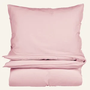 Köp online Påslakanset i linne & bomull puderrosa - 150x210 cm