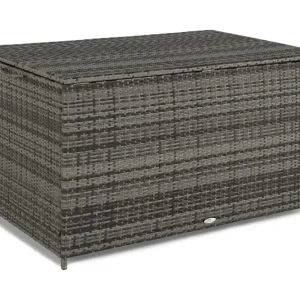 Begränsat antal Comfort Garden Sydney vattentät dynbox Large utomhus - Dynlåda i konstrotting (B140xD80xH90 cm) Grå - Utemöbler & utemiljö