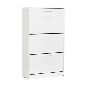 Skoskåp 75x128 cm Vit - Förvaring Begränsat erbjudande