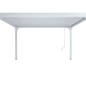 Pergola Öppningsbara lameller 3x3 m Vit - Utemöbler Premium