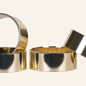 4-pack servettringar guld - ø4,5 Kampanj
