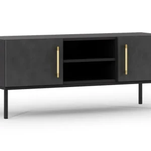 Rabatt Anjal Tv-bänk 40 cm Svart - Möbler