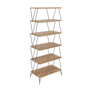 Bokhylla Igazz 48x31 cm 5 Hyllor Natur - Förvaring Extra rabatt
