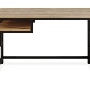 Erbjudandepris Amsberg Skrivbord 120 cm med Förvaring Hylla Svart - Möbler