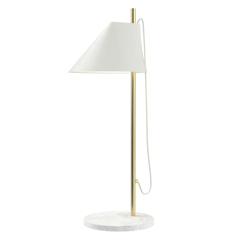 Yuh Bordslampa, Mässing/Vit Populär