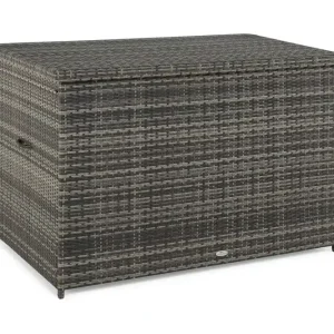 Comfort Garden Gigant vattentät dynbox XL utomhus - Dynlåda i konstrotting (B150xD90xH101 cm) Grå - Utemöbler Rea