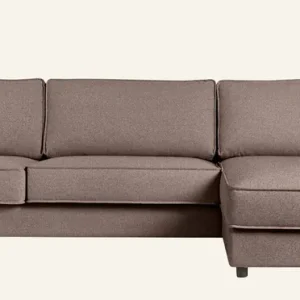 Soffa schäslong höger brun - 315x156x79 cm Begränsat antal