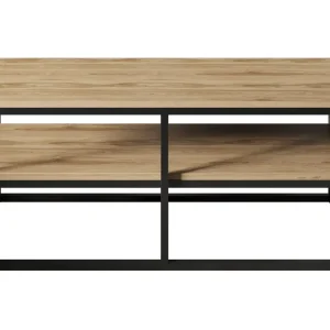 Begränsat antal Lunnom Soffbord 110 cm med Förvaring Hylla Brun/Svart - Möbler