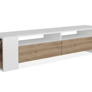 Snabb frakt Hejde TV-Bänk 155 cm Vit/Brun - Möbler
