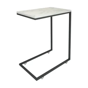 Rea Maddeson Sidobord 46 cm Svart/Vit - Möbler