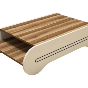 risnedsättning Hovdane Soffbord 120 cm med Förvaring Hylla Brun/Krämvit - Möbler