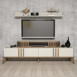 Outlet Hovdane TV-Möbelset 168 cm Vit - Möbler