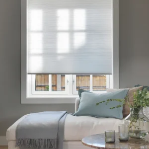 Nyhet Ljusfiltrerande dubbel plisségardin vit - 60x160 cm
