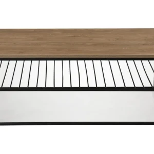 Falan Soffbord 95 cm med Hyllor Ribbor Brun/Ek - Möbler Kundfavorit