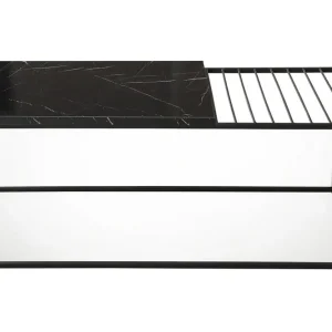 Falan Soffbord 95 cm Marmormönster Ribbor Svart - Möbler Beställ idag