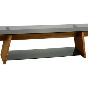 Utförsäljning Jamerria TV-Bänk 158 cm Valnöt/Svart - Möbler