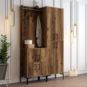 Retzow Hallmöbelset 120 cm Mörkbrun - Möbler Sänkt pris