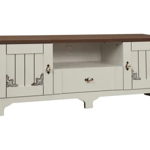 Kundfavorit Gaszpar Tv-bänk 140 cm Vit/Valnöt - Möbler