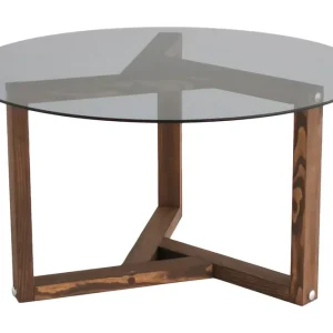 Sibas Soffbord 75 cm Runt Rökfärgat/Teak - Möbler Endast idag