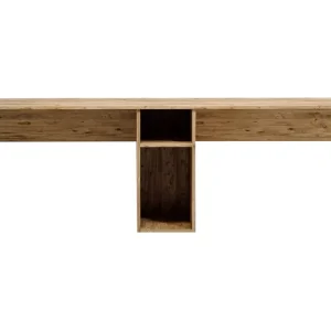 Pellafol Skrivbord 140 cm med Förvaring Hyllor Natur/Svart - Möbler Fri frakt
