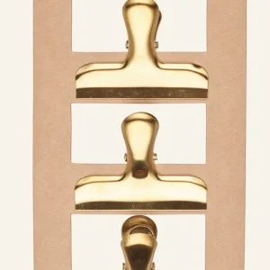 Klämma 3-pack guld - 6x7,5 cm Utförsäljning