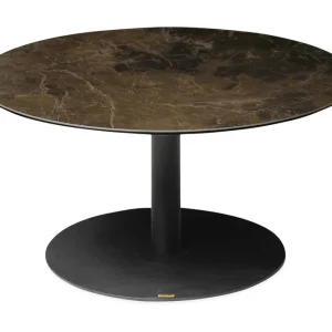 Bästa pris Vanduyne Soffbord 100 cm Runt Keramik/Glas/Brun/Svart - Möbler