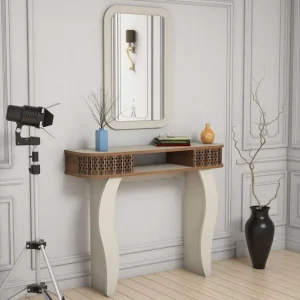 Outlet Hovdane Skänk 105 cm Brun/Vit - Förvaring
