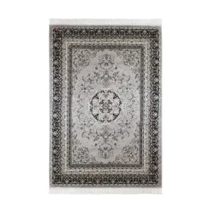 KM Home Casablanca Medallion Orientalisk Matta 130x190 Silver - Textil & mattor Rabatter