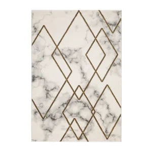KM Home Diamond Romb Matta 133x190 cm Guld - Textil & mattor Snabb leverans