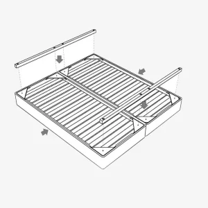 Säker betalning Sockelpaket till kontinentalsäng svart - 160x200cm