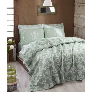 Sista chansen Eponj Home Överkast Enkelt 160x235 cm Grön/Vit - Textil & mattor
