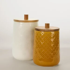 Förvaringsburk vit - 15x15x23,5 cm Snabb frakt