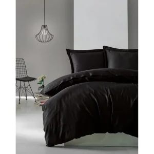 Cotton Box Bäddset Dubbelt 4-dels Premium Satin Svart - Textil & mattor Kampanjpris