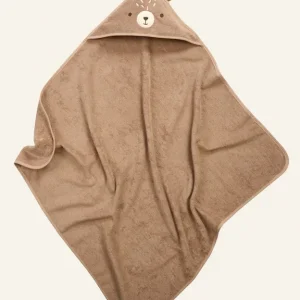 Badhandduk med huva brun - 80x80 cm Billigare