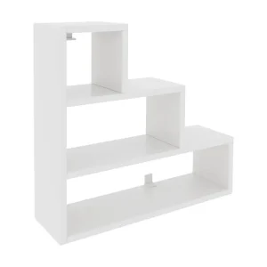 Vägghylla Piramit 62x18 cm Vit - Förvaring Nedsatt pris