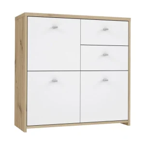 Utförsäljning Toledor Sideboard 2 Lådor 74x77 cm Brun/Vit - Förvaring