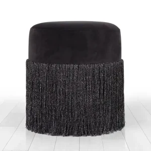 Kampanj Glassboro Sittpuff 40 cm Svart - Möbler