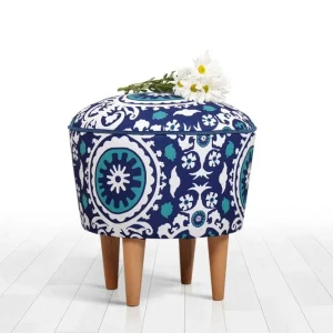 Snabb frakt Debesis Sittpuff 42 cm Blå/Vit - Möbler