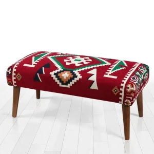 Endast idag Crossett Sittpuff 91 cm Röd/Vit - Möbler