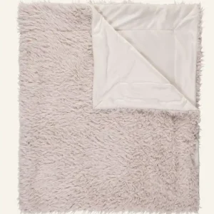 Reapris Pläd i pälsimitation offwhite - 120x160 cm