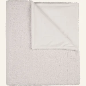 Pläd i pälsimitation offwhite - 130x170 cm Expressleverans