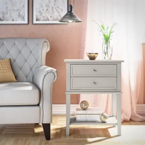 Sänkt pris Franklin Sidobord 56x39 cm Beige Queer Eye - Möbler