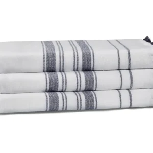 Nyhet Morghyn Badhandduk Vit/Mörkblå - Textil & mattor