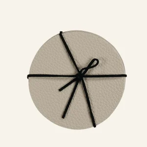 Nedsatt pris 4-pack glasunderlägg beige - ø10 cm