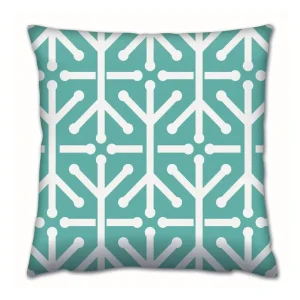 Gravel Kudde 43x43 cm Turkos/Vit - Textil & mattor Expressleverans