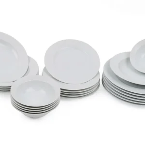 Adine Middagsservis 24 Delar Porslin Vit - Servering & matlagning Begränsat erbjudande