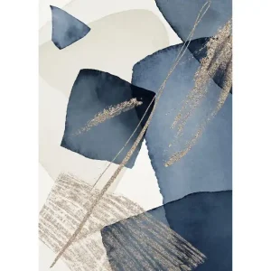 Venture Home Poster Blue Swirl 70x100 cm Beige - Inredning Premium