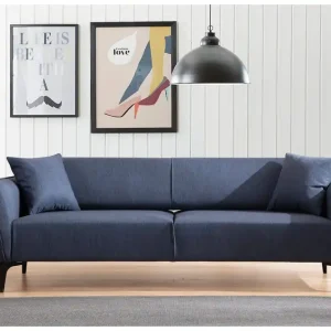 Rossland Soffa 3-sits Blå - Möbler Lågt pris